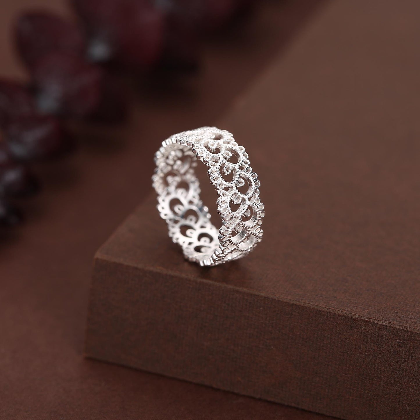 Sterling Silver Lace Filigree Band Ring