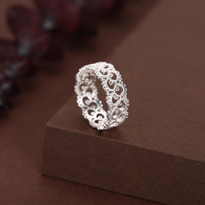 Sterling Silver Lace Filigree Band Ring