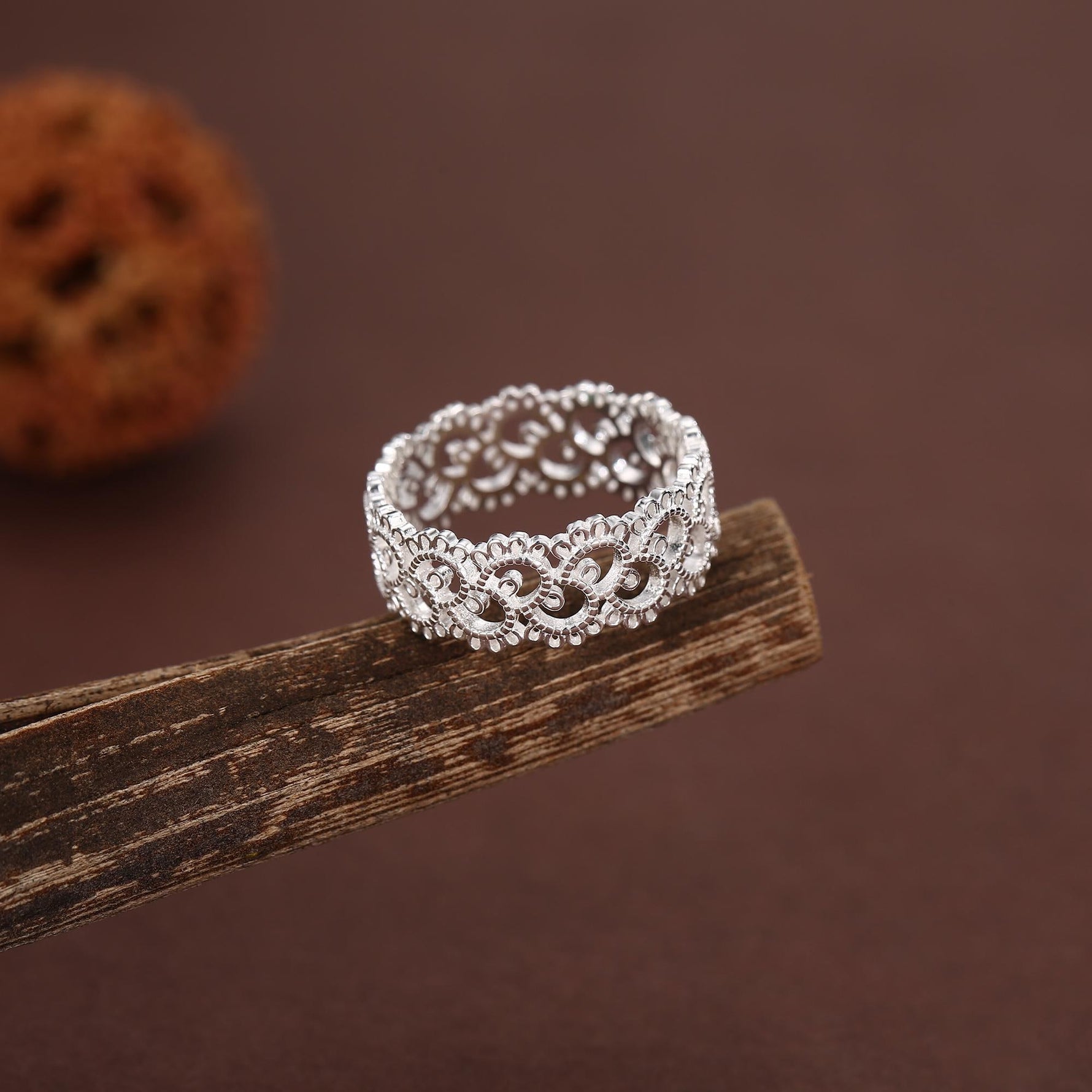 Sterling Silver Lace Filigree Band Ring