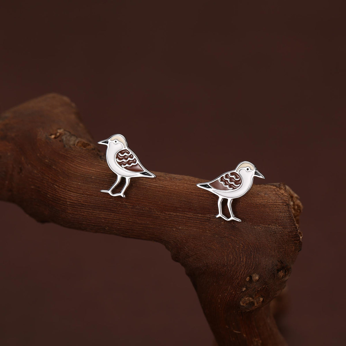 Sterling Silver Shore Bird Wading Bird Stud Earrings