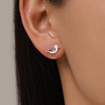 Sterling Silver Shore Bird Wading Bird Stud Earrings