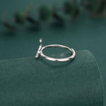 Sterling Silver Green Enamel Lunar Moth Ring