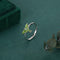 Sterling Silver Green Enamel Lunar Moth Ring