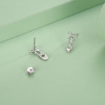 Sterling Silver Ballet Shoe Stud Earrings