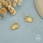 Sterling Silver Anatomical Brain Charms for Huggie Hoops