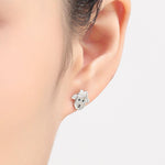 Sheep Face Stud Earrings in Sterling Silver, Silver or Gold, Sheep Earrings, Sheep Head Earrings, Farm Earrings
