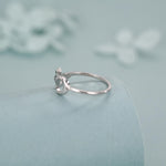 Sterling Silver Howling Wolf and Moon Adjustable Ring
