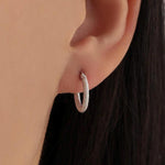 Mini Chunky Braided Hoop Earrings in Sterling Silver, Silver or Gold, Twist Hoop Earrings, Rope Earrings, 10mm Inner Diameter