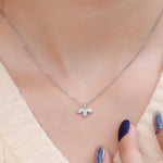 Extra Tiny White Opal Marquise Leaf Pendant Necklace in Sterling Silver, Silver or Gold, Opal Crown Necklace, Small Fire Opal Necklace