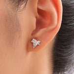 Ivy Leaf Stud Earrings in Sterling Silver, Silver, Gold or Rose Gold, Nature Inspired Leaf Earrings