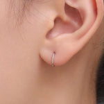 Most Minimalist 8mm Inner Diameter Open Hoops, 0.9mm Thick, Silver Gold or Rose Gold, Open Hoops