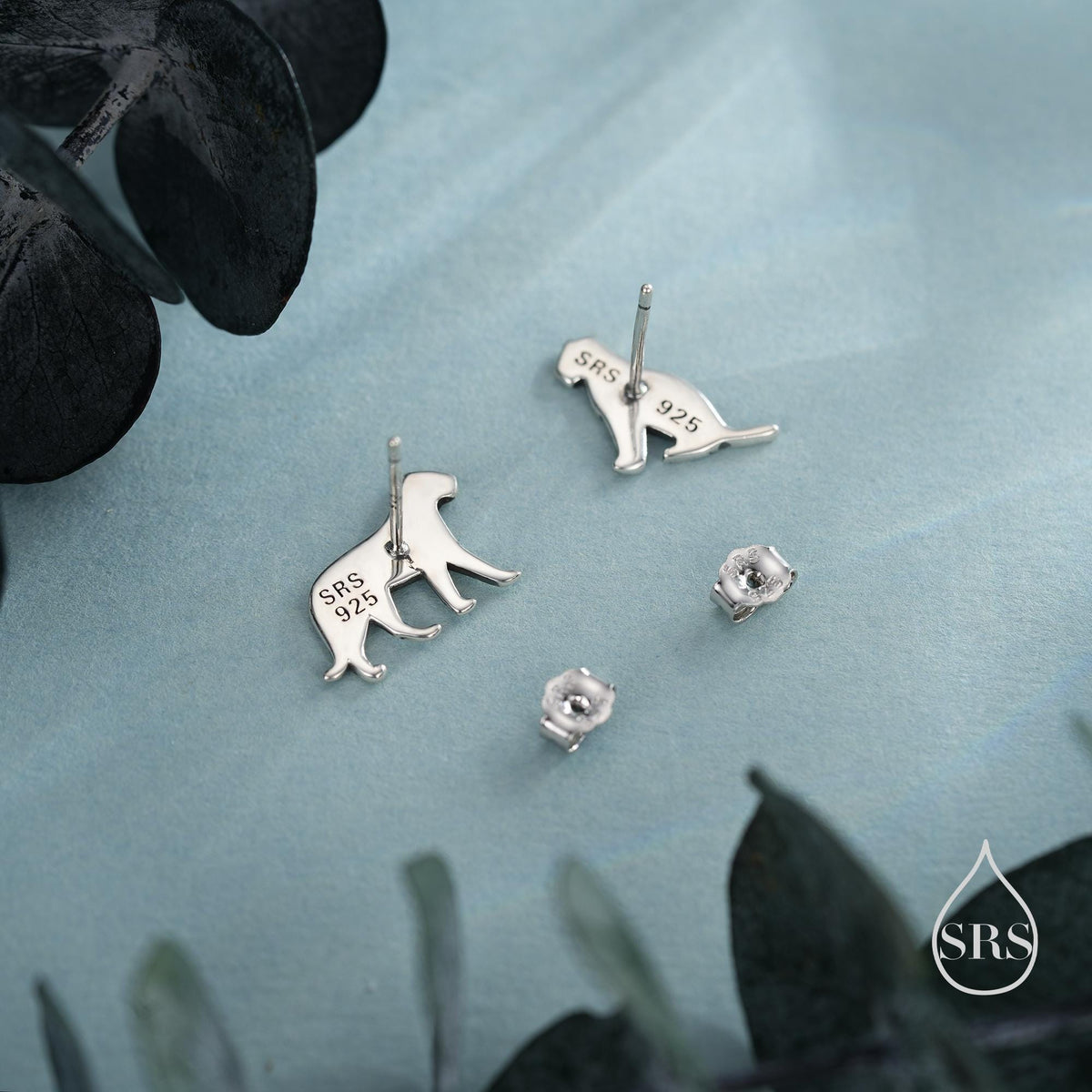 Mismatched Tiger Stud Earrings in Sterling Silver, Silver, Gold or Rose Gold, Asymmetric Tiger Earrings, Nature Inspired Animal Earrings