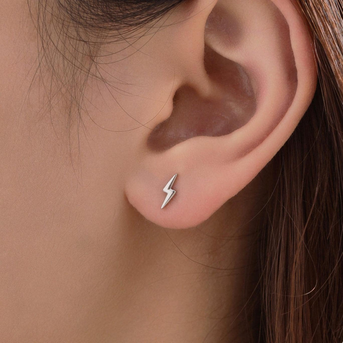 Small Lightning Bolt Stud Earrings