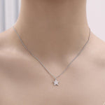Minimalist Star Pendant Necklace in Sterling Silver, Silver or Gold or Rose Gold, Small Star Necklace