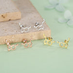 Happiness Molecules Serotonin 18G Screw Back Stud Earrings with Ball Backs