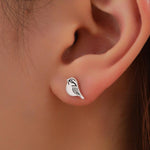 Sterling Silver Tiny Sparrow Bird Stud Earrings Earrings, Silver Sparrow Earrings, Cute Sparrow Earrings
