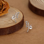 Sterling Silver Lily of the Valley 16G Flat Back Labret Earrings