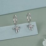 Ribbon Bow Huggie Hoop Earrings in Sterling Silver, Silver or Gold or Rose Gold, Ribbon Bow Earrings, Ribbon Bow Huggies