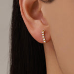 Sterling Silver Enamel Garden Eel Stud Earrings