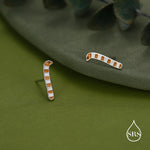 Sterling Silver Enamel Garden Eel Stud Earrings