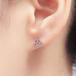 Pentagram Star Stud Earrings in Sterling Silver, Silver, Gold or Rose Gold, Star Earrings