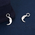 Moon Charms for Huggie Hoops in Sterling Silver