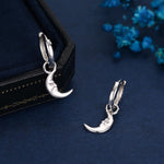 Moon Charms for Huggie Hoops in Sterling Silver