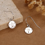 Sand Dollar Drop Hook Earrings in Sterling Silver, Silver or Gold, Ocean Earrings, Shell Earrings, Sea Shell Earrings, Sand Dollar Earrings