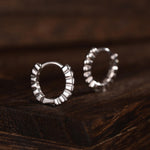 Tiny Bauble Dotted Huggie Hoop Earrings
