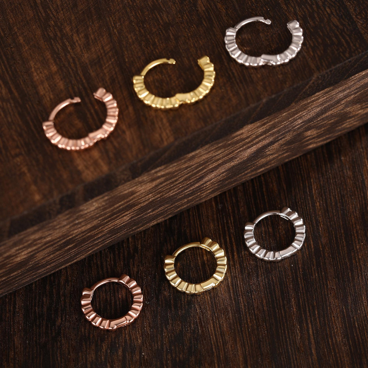 Tiny Bauble Dotted Huggie Hoop Earrings in Sterling Silver, Silver or Gold or Rose Gold, Pebble Huggie Hoops, Dainty Pebble Hoops