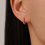 Tiny Bauble Dotted Huggie Hoop Earrings