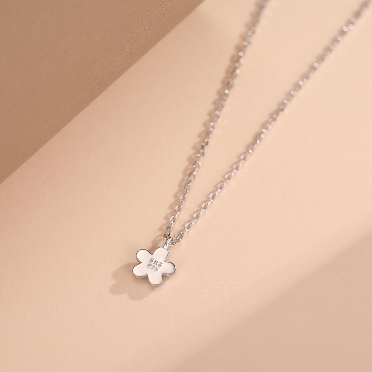 Sterling Silver Tiny Little Forget-me-not Flower Pendant Necklace, Flower Necklace, Forget-me-not Necklace, Forget me not Pendant Necklace
