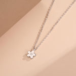 Sterling Silver Tiny Little Forget-me-not Flower Pendant Necklace, Flower Necklace, Forget-me-not Necklace, Forget me not Pendant Necklace