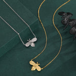 Beautiful Little Honey Bee Necklace in Sterling Silver 16'' - 18'' - Dainty and Delicate - Cute and Whimsical Jewellery