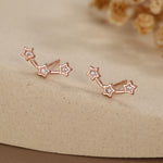 Tiny Star Trio Stud Earrings in Sterling Silver, Silver or Gold or Rose Gold, Three Star Earrings, Tiny Star Earrings, Constellation Earring