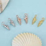 Sterling Silver Sea Shell Charms for Huggie Hoops