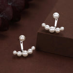Sterling Silver Mother of Pearl Pearl Jacket Earrings in Sterling Silver