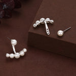 Sterling Silver Mother of Pearl Pearl Jacket Earrings in Sterling Silver