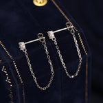 CZ Chain Ear Jacket in Sterling Silver,