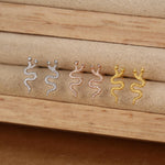Double Headed Snake Stud Earrings