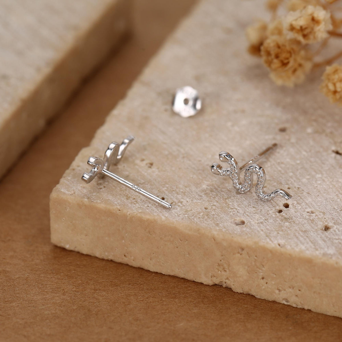Double Headed Snake Stud Earrings