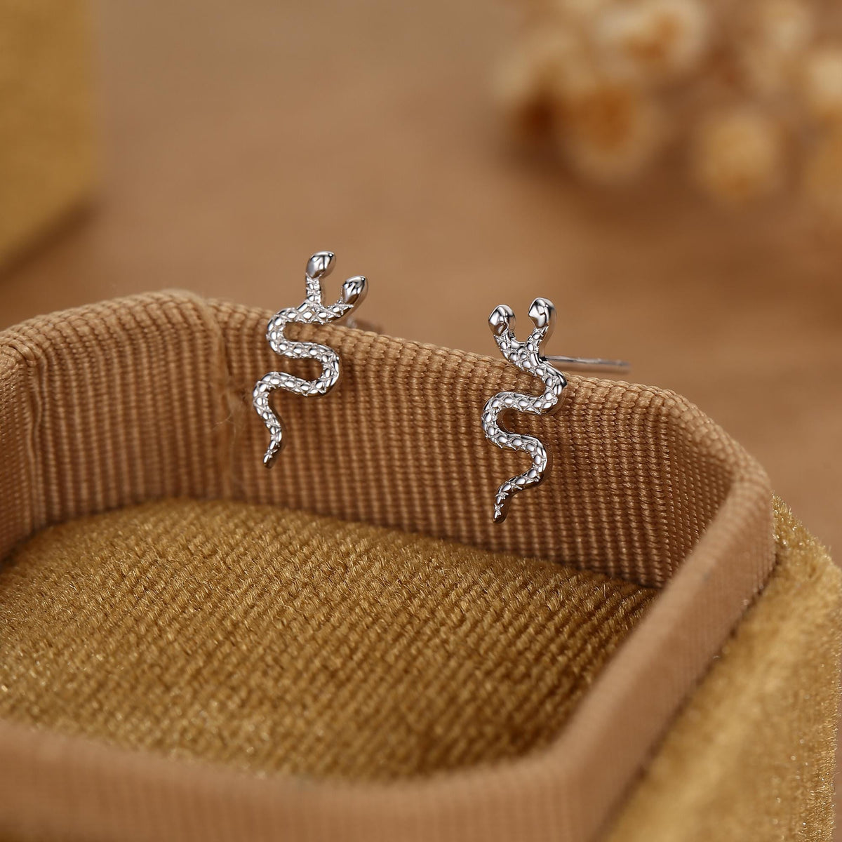 Double Headed Snake Stud Earrings