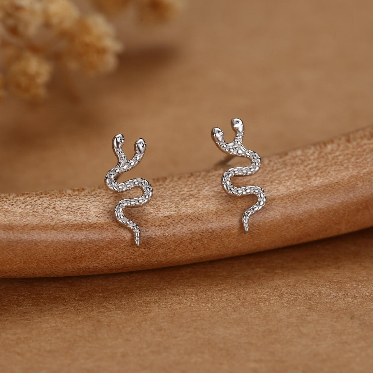 Double Headed Snake Stud Earrings