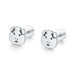 Sterling Silver Guinea Pig 16G Flat Back Labret Earrings, Animal