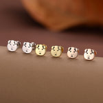 Sterling Silver Guinea Pig 16G Flat Back Labret Earrings, Animal