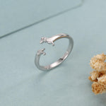 Sterling Silver Dachshund Wrap Ring
