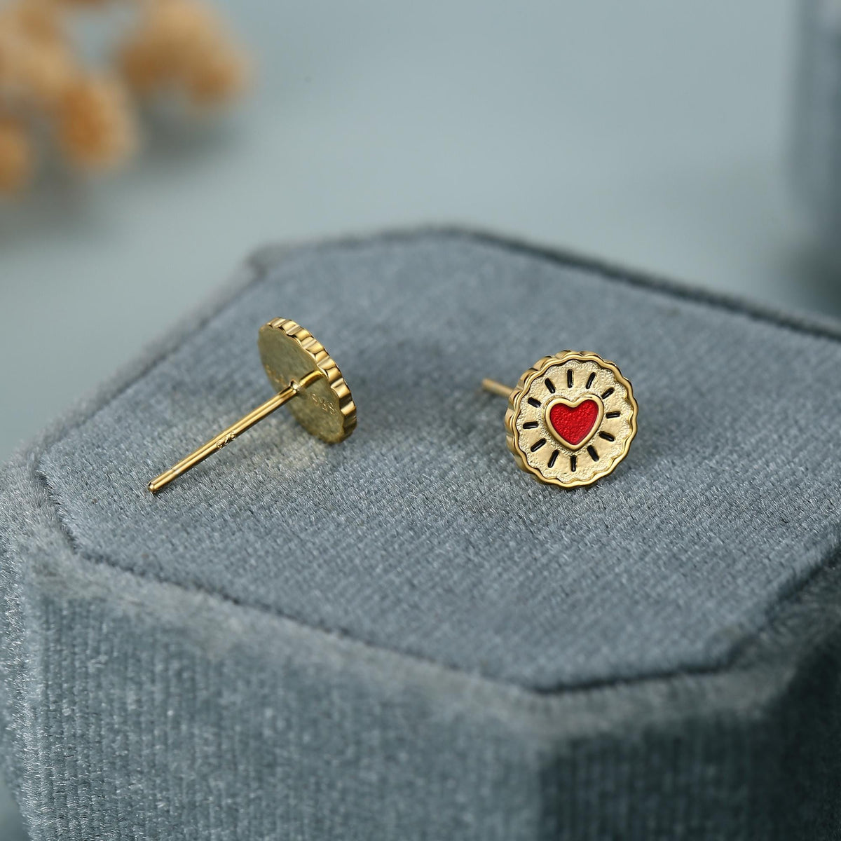 Sterling Silver Biscuit Stud Earrings – Food Design, Minimalist Fun and Quirky Jewellery