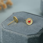 Sterling Silver Biscuit Stud Earrings – Food Design, Minimalist Fun and Quirky Jewellery