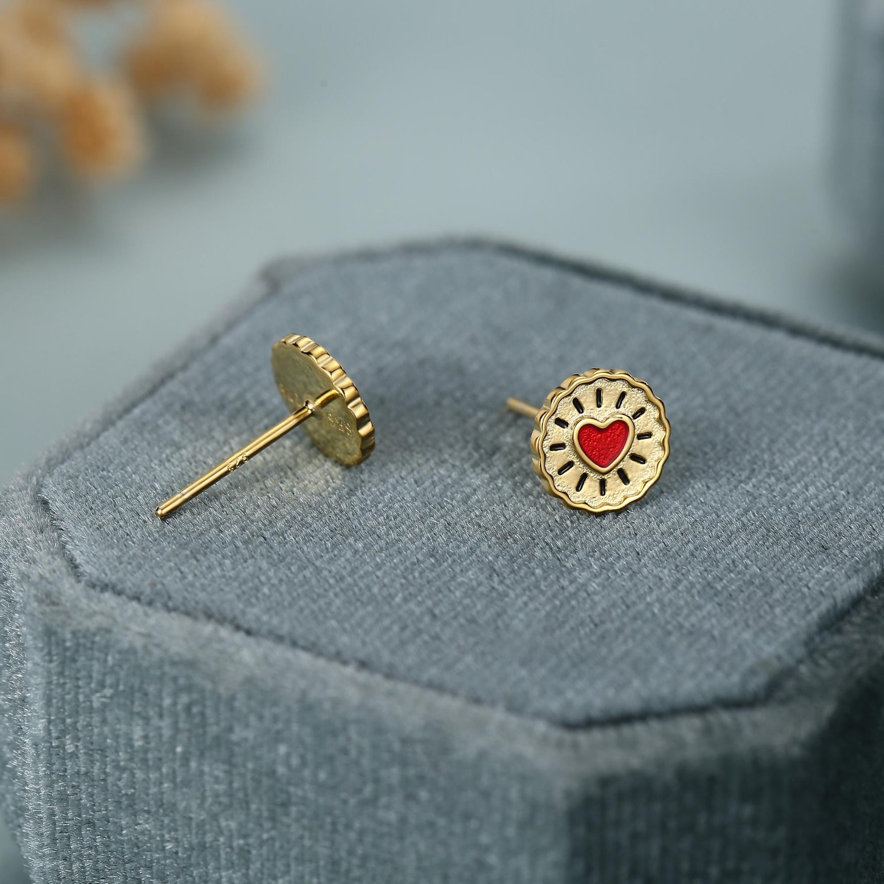 Sterling Silver Biscuit Stud Earrings – Food Design, Minimalist Fun and Quirky Jewellery