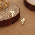 Sterling Silver Chanterelle Mushroom Stud Earrings